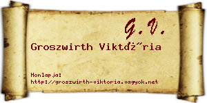 Groszwirth Viktória névjegykártya